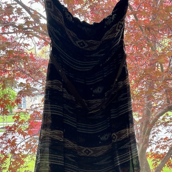 Ya Los Angeles Western Maxi Dress Strapless Sz M - Picture 1 of 5